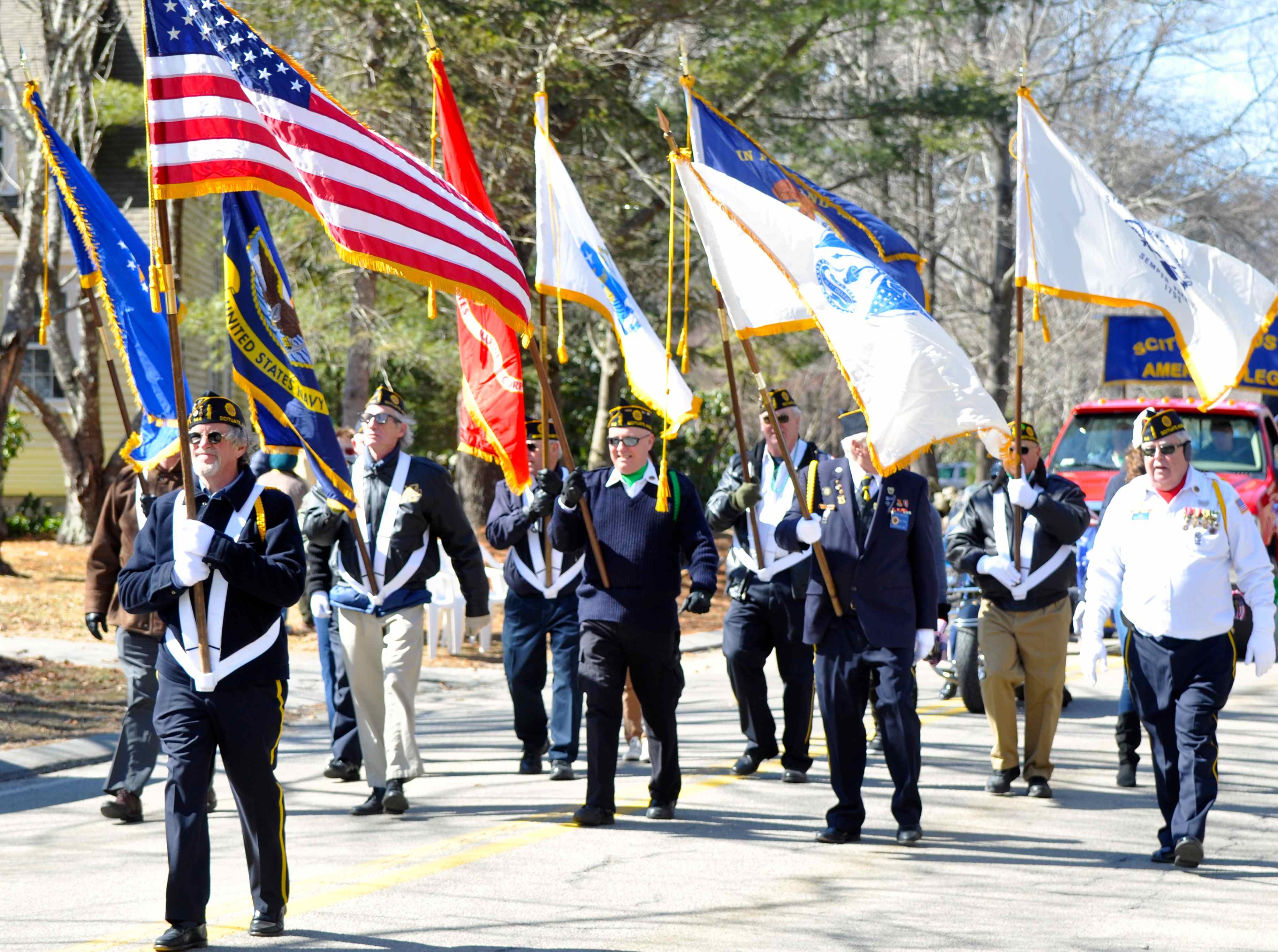 Marching down First Parish Rd