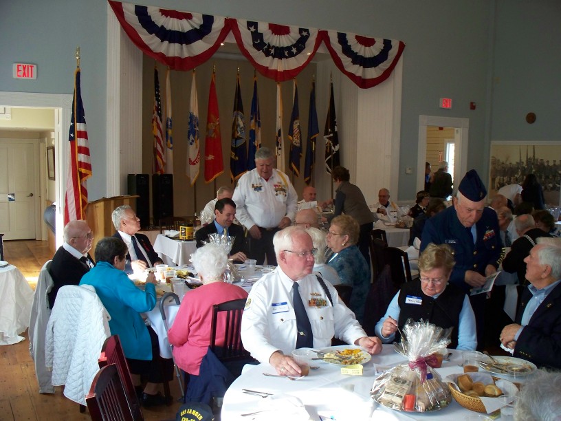 Retired Navy Cmdr. Young enjoying his meal.