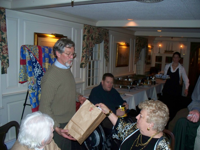 Steve Litchfield running the Yankee Swap